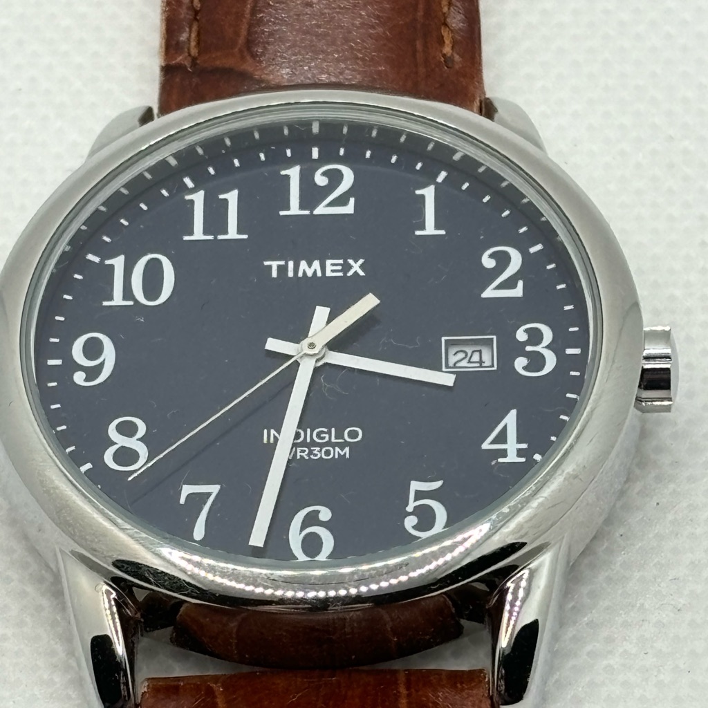 Timex Easy Reader Classic Blue Dial Date Watch.